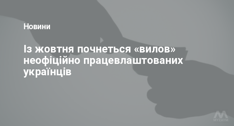 Із жовтня почнеться «вилов» неофіційно працевлаштованих українців