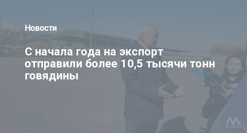 С начала года на экспорт отправили более 10,5 тысячи тонн говядины