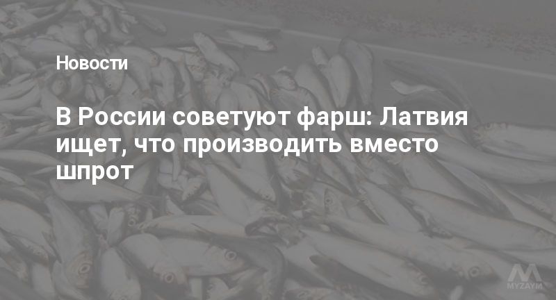 В России советуют фарш: Латвия ищет, что производить вместо шпрот