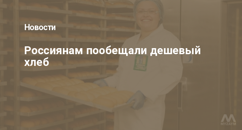 Россиянам пообещали дешевый хлеб